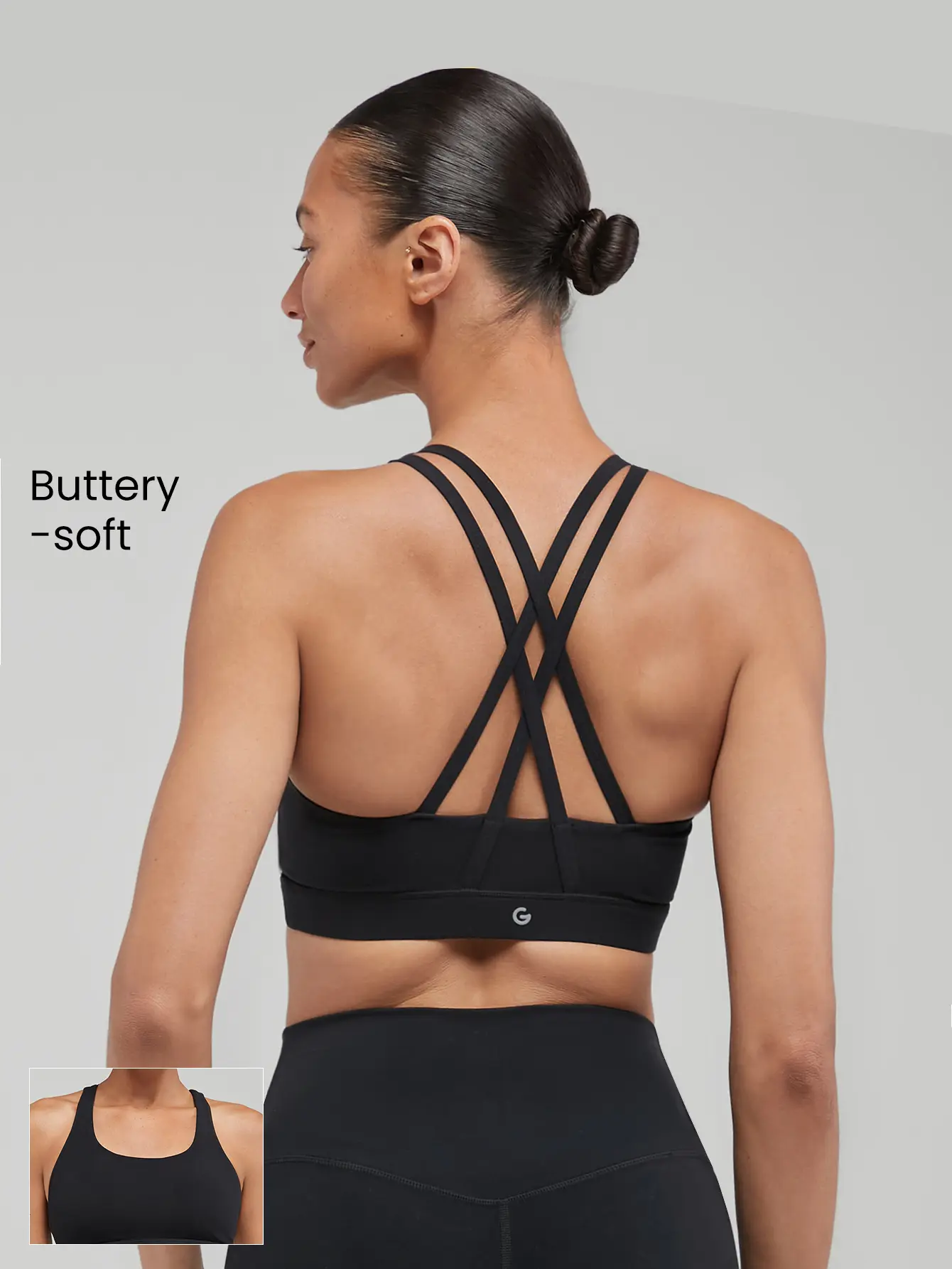 GLOWMODE FeatherFit Crossover Strap Sports Bra Spring Summer