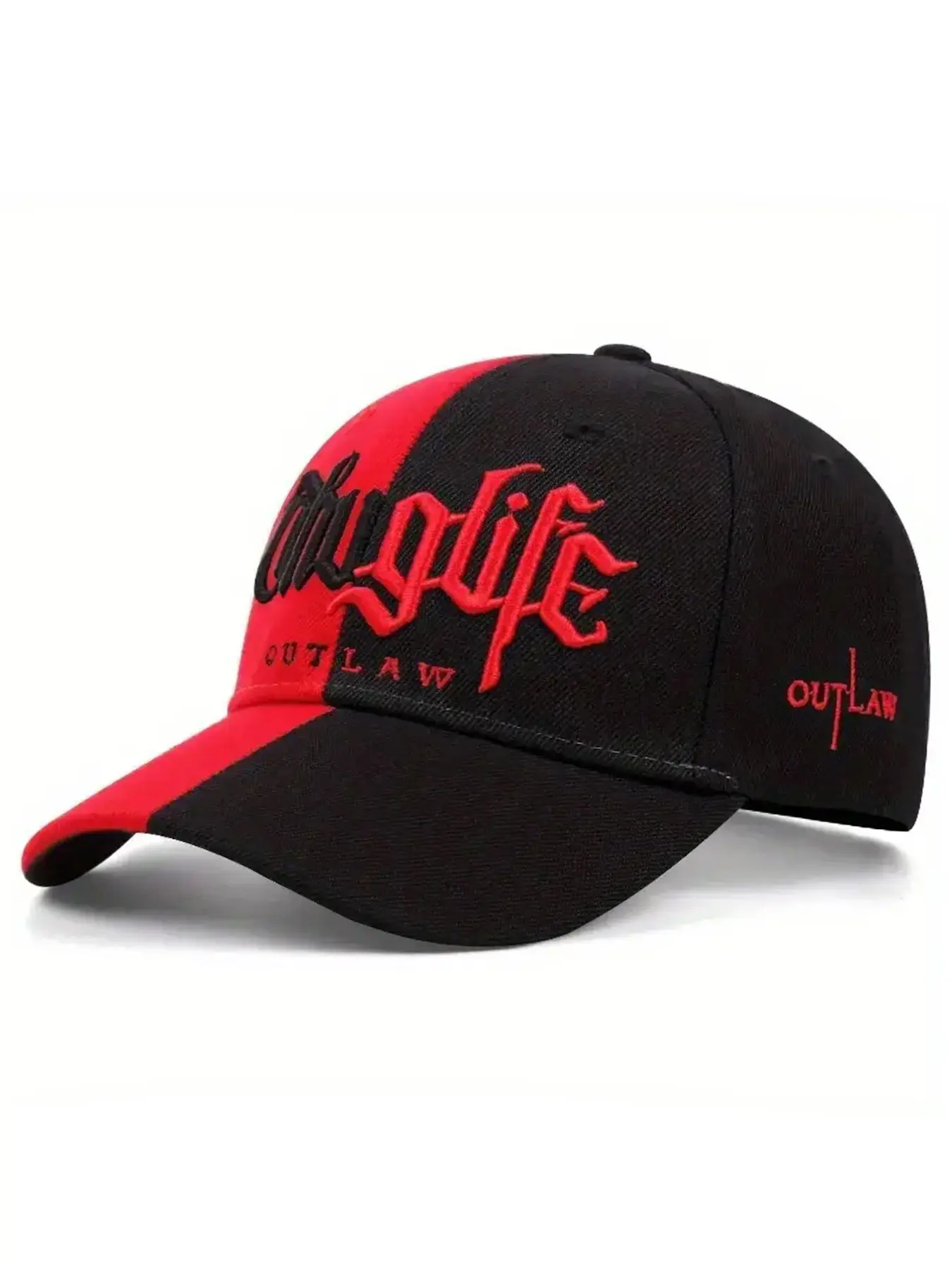 2026 New Fashion Color Blocked Hip Hop Hat Gangster LIFE Personalized Embroidered Baseball Hat Outdoor Daily Life Commuting Decoration Hat Sports Sunshade Hat Unisex Leisure Multi Functional Creative Skateboarding Hat
