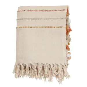 Saro Lifestyle Striped Throw Blanket With Tasseled Edges