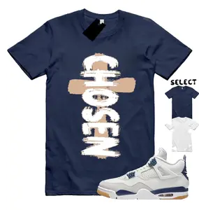 4 SB Navy Unisex Shirt, Jordan 4 SB Navy Graphic Tee, White Navy Shirt, Gildan 5000 Unisex Shirt, 100% Cotton, Classic Fit, Design Printed T-Shirt