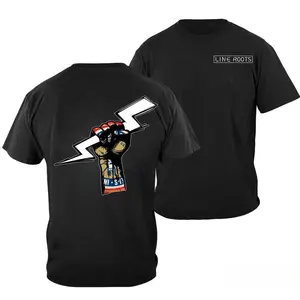 Lineman Lightning Bolt T-Shirt, Line Roots American Worker Graphic Tee , Perfect for Casual Wear , All size, Full color, Gift For Him - Her