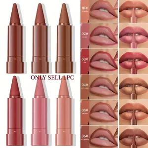 2 in1 Tapered Gradient Lip Liner Matte Nude Brown Velvet Lipstick Non Sticky Contouring Tint Lipliner Crayon Lip Makeup Lippie Pencil