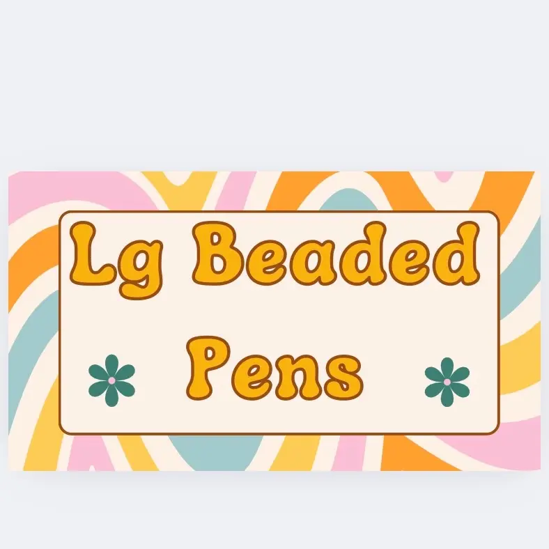Beaded Pens with Large Topper (Pick on Live)