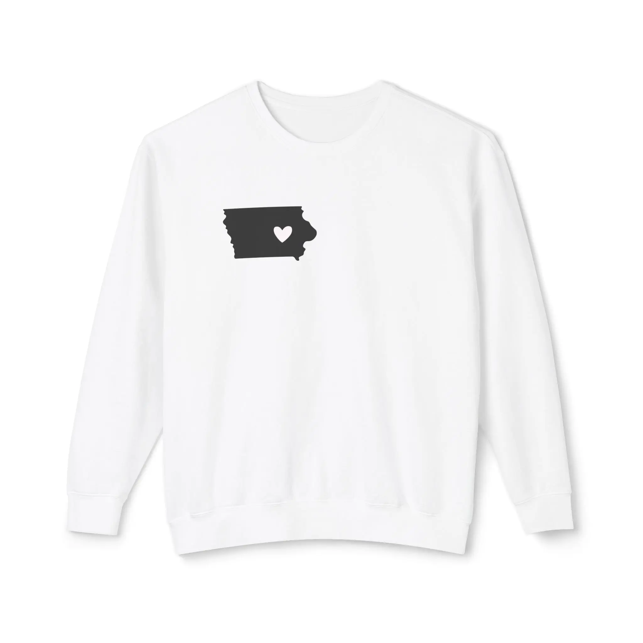 Heart in Eastern Iowa Unisex Lightweight Crewneck Sweatshirt