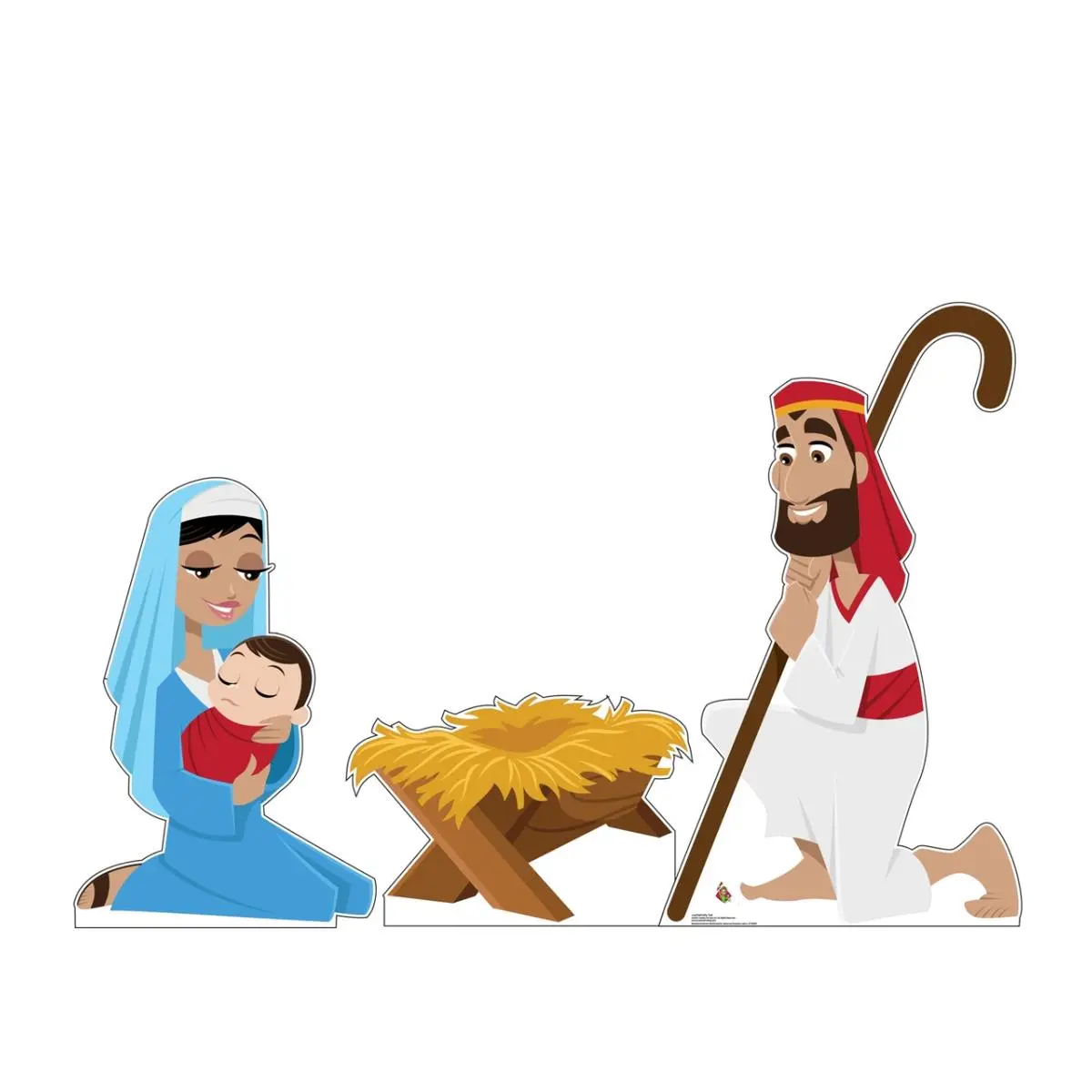 212 MAIN Advanced Graphics 3149 Single-Side 54" x 30" Nativity Print Cardboard Cutout with Easel Back, Easy Install Party Decor & Home Supplies for Photo Ops, Kids' Party