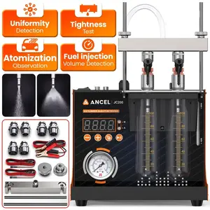 ANCEL JC200 2-Cylinder Injector Cleaner Tester Machine for Car & Motorcycles | CLEANING FUNCTION | Pressure Adjustment Built-in Air Pump 12V Auto Motorcycle Tester Tools