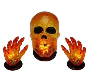 Northlight 8.5" Skull & Hands Yard Halloween Decor 4ft