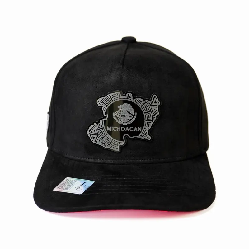 Michoacán México SnapBack hat-black/red suede