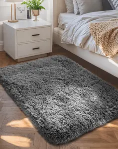 Soft Shag Area Rug for Bedroom Fluffy Non Slip Floor Carpet Cozy Plush Rug for Living Room Bedside & Home Decor Ultra Soft Fluffy Texture Non Slip Backing Versatile Use Modern Minimalist Design Easy to Maintain