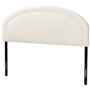 Baxton Studio Fiana Cream Boucle Fabric Queen Headboard