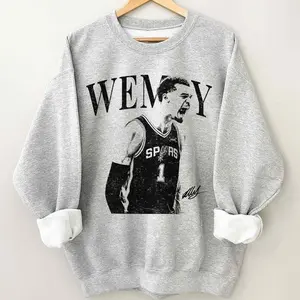 [Sale Off Up To 15% + Free Ship] Victor Wembanyama Basketball Sweatshirt, San Antonio Basketball Tee, Wemby Basketball Gift, Unisex