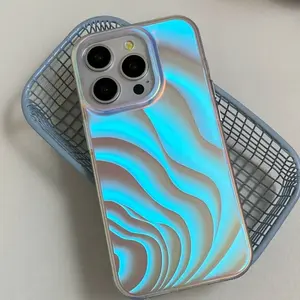 Compact Case for iPhone 12 13 14 15 PRO MAX Luxury new Wave laser soft edge hard shell {Drop Tested 6ft Drop Protection}