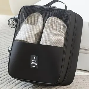 Multi-Functional Shoe Storage Organizer Bag, Polyester, Space-Saving Travel Luggage, Multiple Compartments, All Season Essentials, Travel Organizer Bags