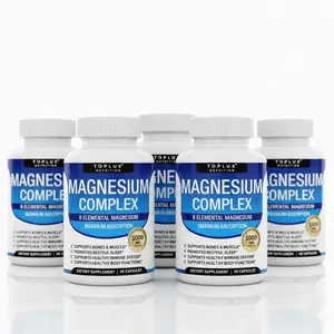 All-in-One Fitness Healthcare Supplement Nutrition Premium Magnesium Glycinate Complex 8 Essential Forms Vegan GMO Free 90 Capsules for Bone Muscle Health & Energy Production Healthcare Dietary Vitamin