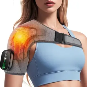 Mother's Gifts，USB Rechargeable Shoulder Messager,3-Speed Heating Massage Shoulder Pad,Portable Shoulder Massage Equipment for Women & Men Cordless Adjustable