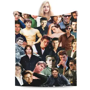 Tom Cruise blanket, cute gift for boys and girls, comfortable flannel blanket for sofa bed, great gift for all seasons 50" x 40"