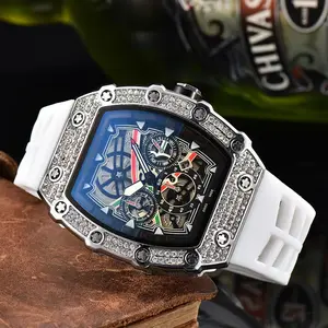 Holographic Skeleton Watch  This carbon fiber mechanica watch with LCD display is the future of fashion Carbon Fiber Watch with Red Diamonds This ultra-light skeleton design is next level LuxuryWatch MensFashion Stare into the mechanical heart Kids' Crew