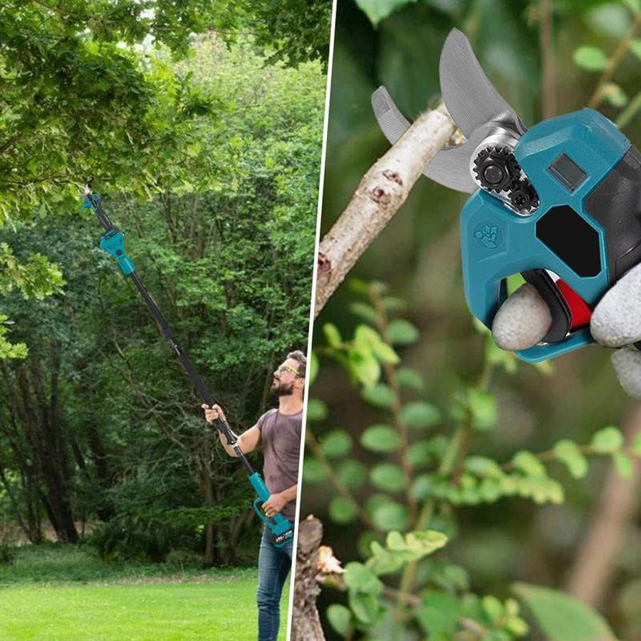3-in-1 Cordless Pole Saw & Mini Chainsaw Garden Tools Set with 2 Batteries, Extension Pole, Garden Scissors for Tree Trimming, Limb Branch Cutter for Outdoor Use, Father's Day Gift 3-in-1 Cordless Pole Saw & Mini Chainsaw Garden Tools Set with 2 Batteries, Extension Pole, Garden Scissors for Tree Trimming, Limb Branch Cutter for Outdoor Use, Father's Day Gift