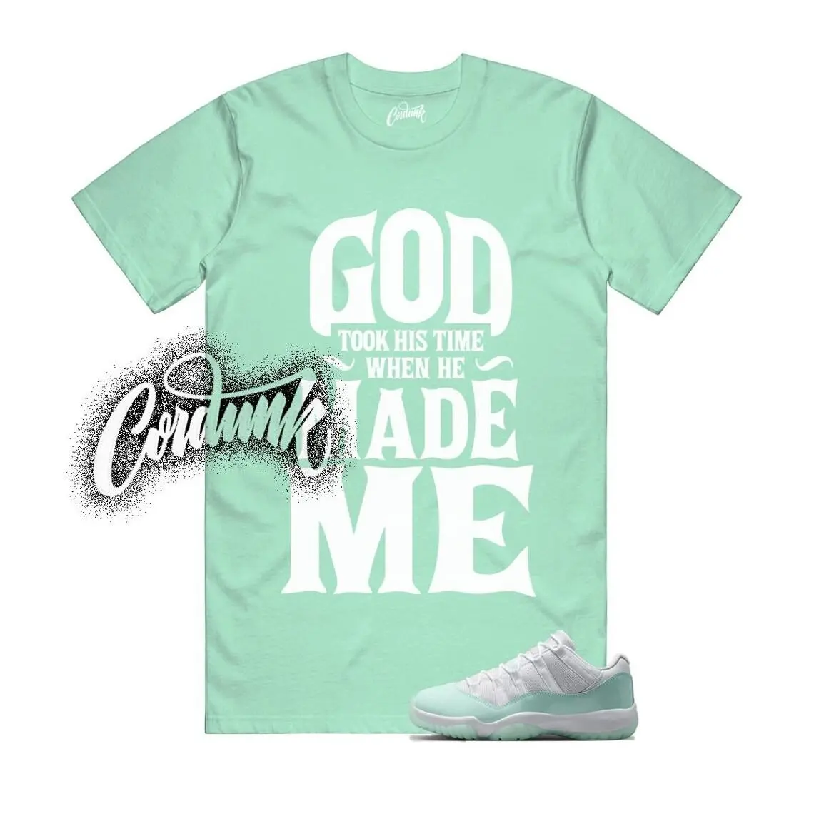 Unisex T-shirt to match Jordan 11 Igloo White Mint Green - GTHT. 100% Cotton for Casual Wear. Comfortable Summer Unisex T-Shirt to match Jordan Sneaker. Streetwear Style. urban outfitters