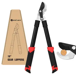 Yesker 19" Loppers Heavy Duty Branch Cutter Sharp Steel Blade Tree Trimmer up to 1" Diameter Cut Capacity Powerful Gear Action Lightweight Bypass Loppers Tools for Tree Trimming Garden Maintenance