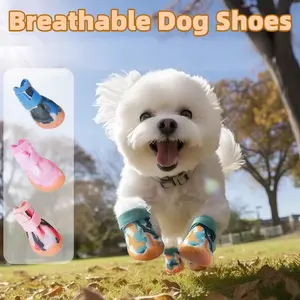 Dog Shoes for Small Dogs, Anti-Drop Dog Boots for Hot Pavement, Winter, Breathable Paw Protectors for Walking, Running, Hiking, Ox Tendon Sole Puppy Sneakers