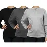 3-Pack Women's Waffle-Knit Long Sleeve Crew Neck Thermal Shirts