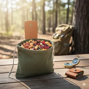Multi-Function Foldable Storage Bag: Waterproof Breathable Drawstring Pouch for Camping Fishing Hiking, Large Durable Foraging Pack for Berries Mushrooms, Lightweight Gear for Outdoor Sports Survival Essentials