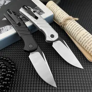 EDC KS7305 Folding Knife CPM154 Steel 3.31" Blade Black Aluminum Handle Outdoor Camping  Tool