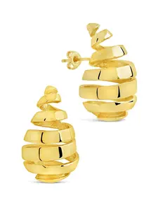 Margot Ribbed Stud Earrings