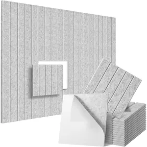 12 Pack Sound Proof Foam Panels for Walls 12"x12"x0.4'', Self Adhesive Soundproof Wall Panels, High Density Acoustic Foam Panels is Widely Used for Acoustic Treatment In Various Spaces(Gray)
