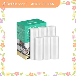 FRESKO Vacuum Sealer Bags Rolls (6 Pack) | 8"×20' & 11"×20' BPA-Free for Food Storage & Sous Vide