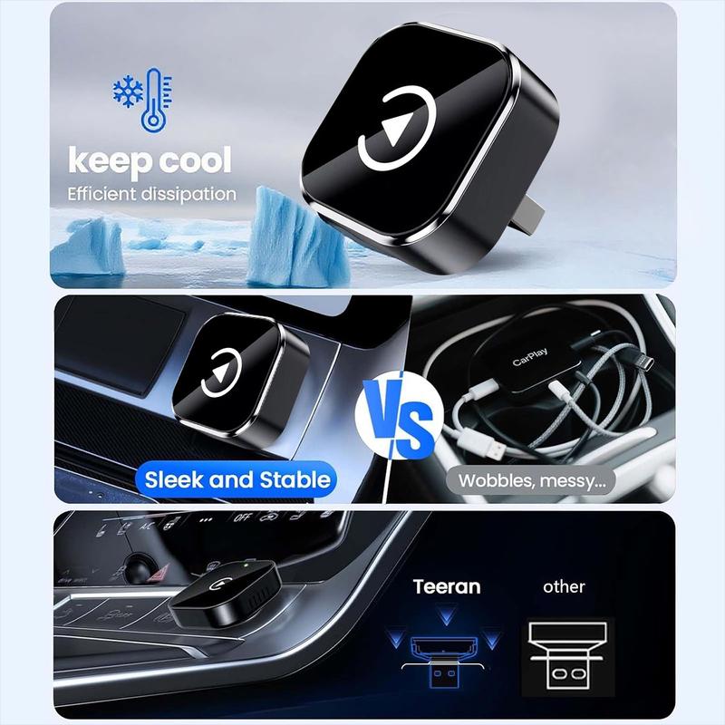 2026 Wireless carplay Adapter for iPhone/Android - Fast Connection,No Latency,Hands-Free Call wireless adapter Electronic Charger carplay dongle