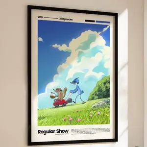 The Regular Show Poster - Regular Show Movie Print - Cartoon Network Wall Art