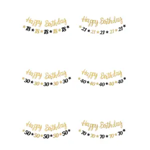 Birthday Banner Set, Happy 18th/21st/30th/40th/60th/70th/50th Anniversary Hanging Banners, Party Backdrop & Wall Décor