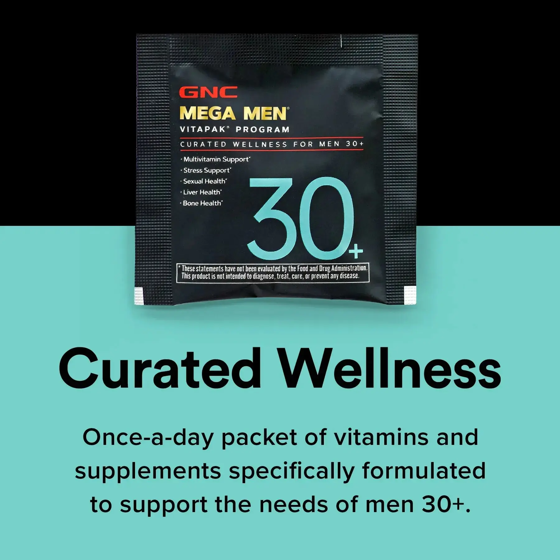 GNC 3-Pack Bundle: Mega Men's 30+ Vitapak, 90 day supply, Stress & Bone Support, 30 Count, Healthcare, overall Wellness, Dietary Supplement