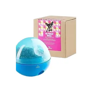 Dog Toys Treat Dispenser, Automatic Treat Ball Puzzle Toy, Giggle Dog Ball Toy for Medium Large Dogs Slow Feeder & Entertainment,Tough IQ Dog Treat Balls
