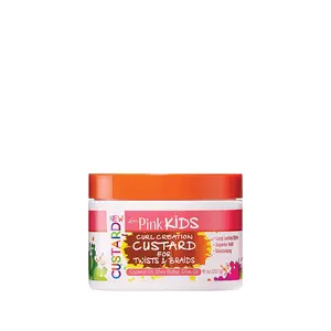 Kids' Pink Curl Creation Custard Gel, 8 oz Haircare Product Infused with Coconut, Shea, Olive, and Argan Oils for Frizz Control, Moisture Boost