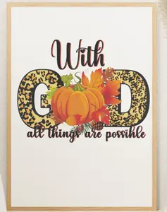 With God All Things Are Possible” UV DTF Transfer – Bring Inspiration to Life on Any Surface