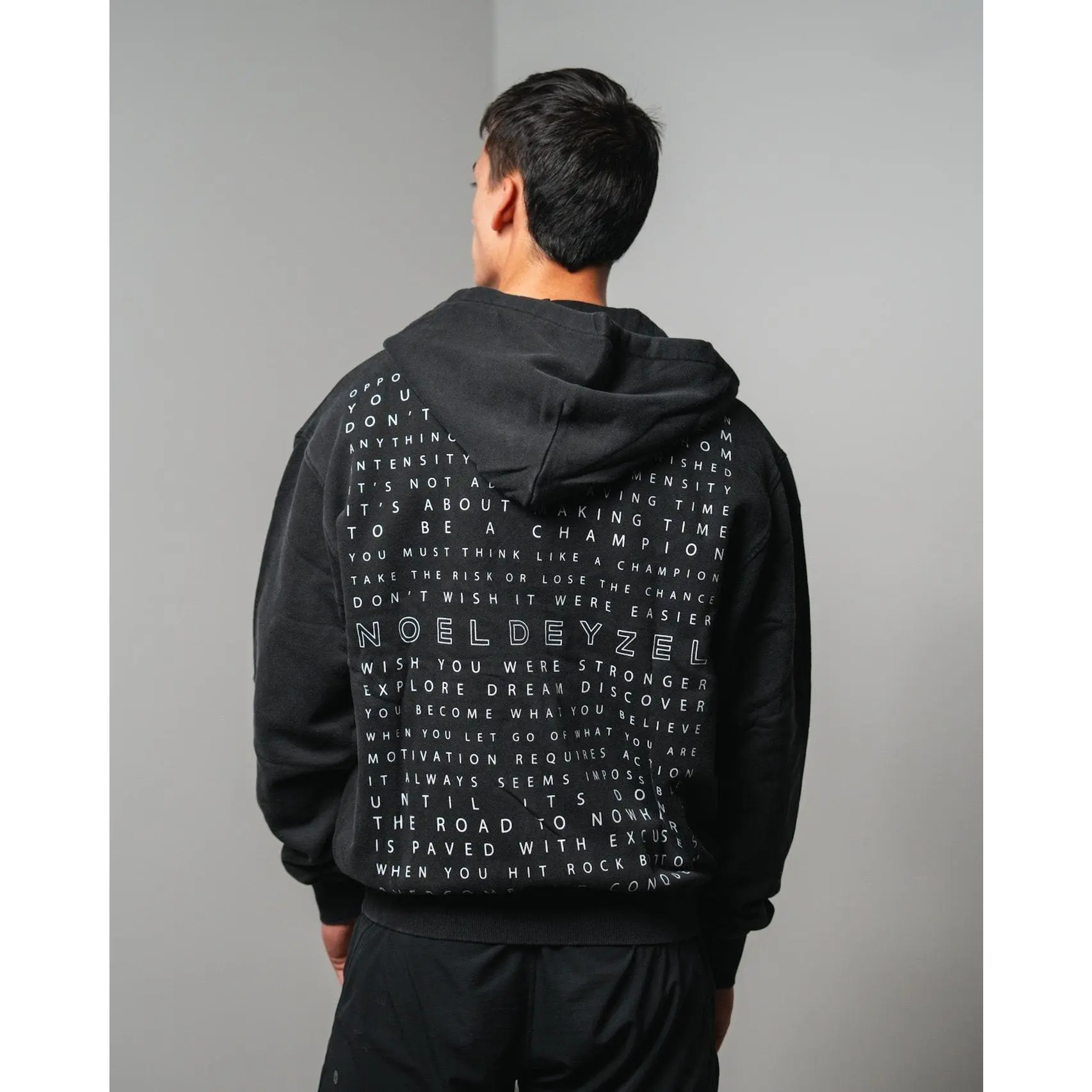Zip Up Hoodie (Black) Noel Deyzel Merch