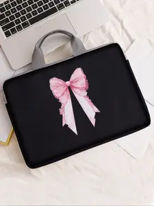 Butterfly Pattern Printed Notebook Cover, Soft Laptop Sleeve, Fits Laptops & Tablets, Casual Zipper Storage Bag, All Seasons Use