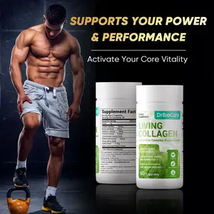 Vital Engine – 【MAX】DrBioCare Men’s Supplement for Energy, Strength & Stamina – Supports Circulation & Endurance – L-Carnitine + Living Collagen – 60 Caps