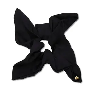 JET SQUARE SILK SCRUNCHIE
