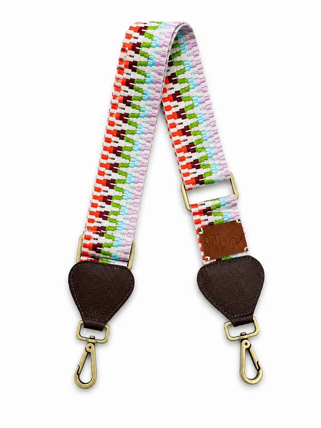 Handwoven Detachable Bag Strap for Adults - Adjustable Length Hand-Knit Acrylic Accessory, Replacement for Multicolor Crossbody Purses, Multicolor Purse, Detachable Bag Straps, Hook Closure