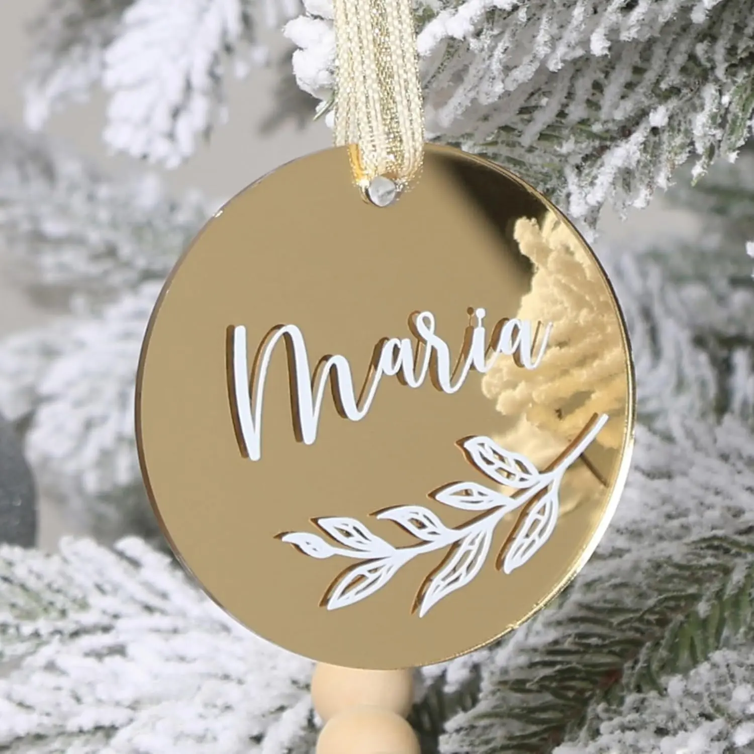 20 Pcs 2025 Gold Mirrored Acrylic Christmas Ornament Set,3" Blank Round Ornaments, Perfect for Crafts, Stocking Name Tag, DIY Gift Tag, Tree Bauble Decoration
