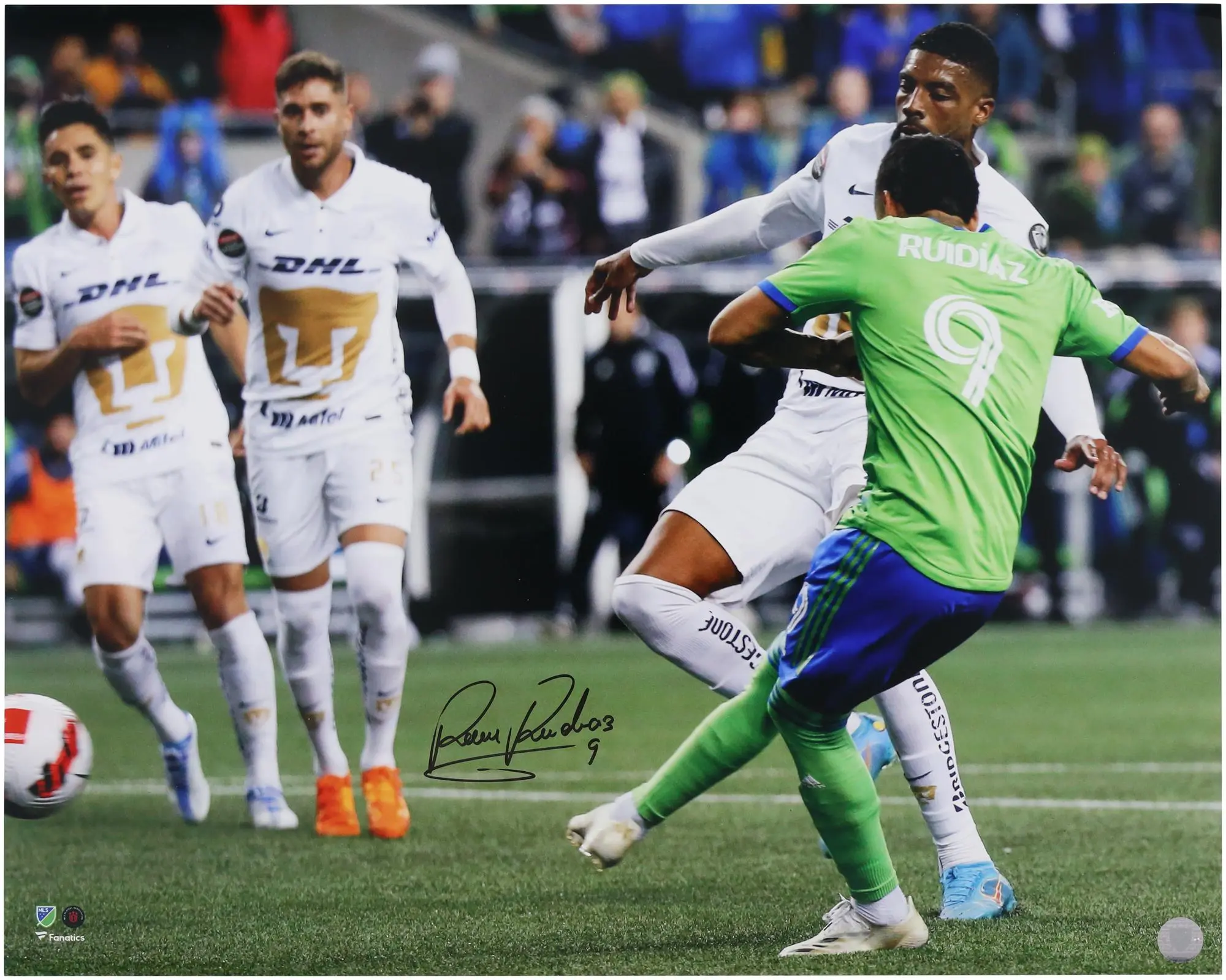 Raul Ruidiaz Seattle Sounders Autographed 16" x 20" 2022 CONCACAF Goal Photograph - Fanatics Authentic Certified