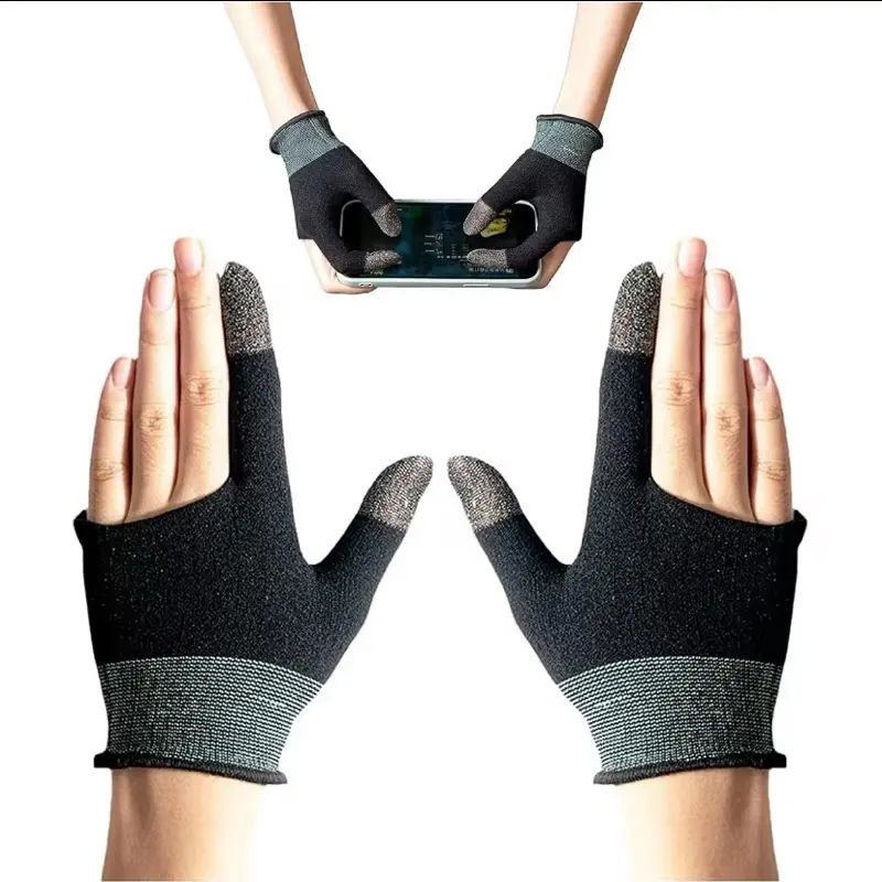 Non slip  fingertips  cots ultra thin breathable  games sleeve mobile  game finger gloves conductive  fiber tough  Screen  gloves