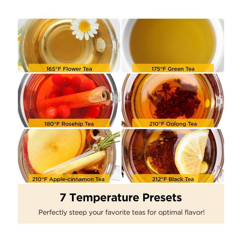 CUCKOO 1.7-Liter Electric Glass Tea Kettle withInfuser