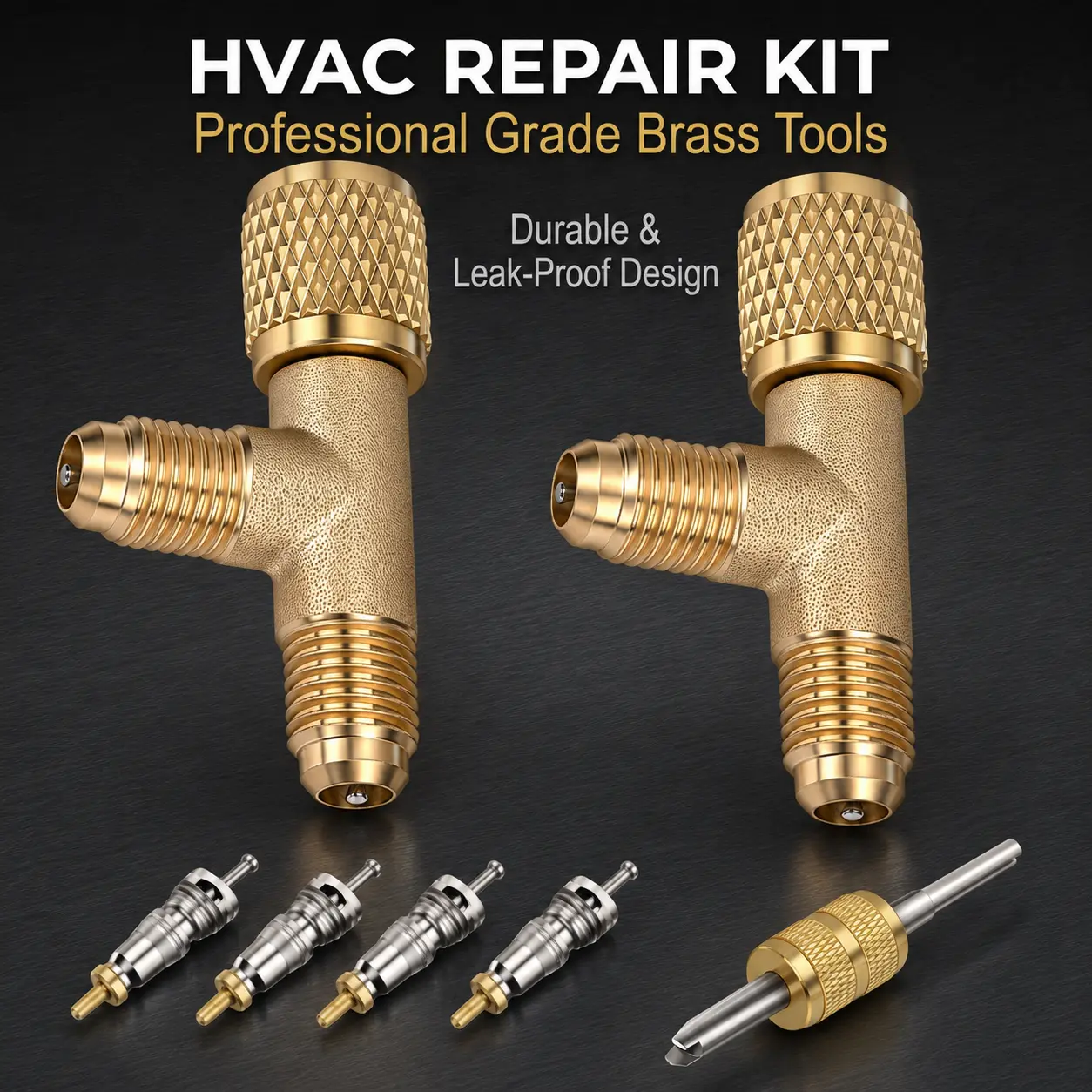 Hvac Tools, Low Loss Fittings Hvac Quick Coupler Access Tee 1/4'' Valves Core Tee Adapter with Swivel Connector AC Vacuum Pump for Gauge Deep Vacuum Pump Manifold