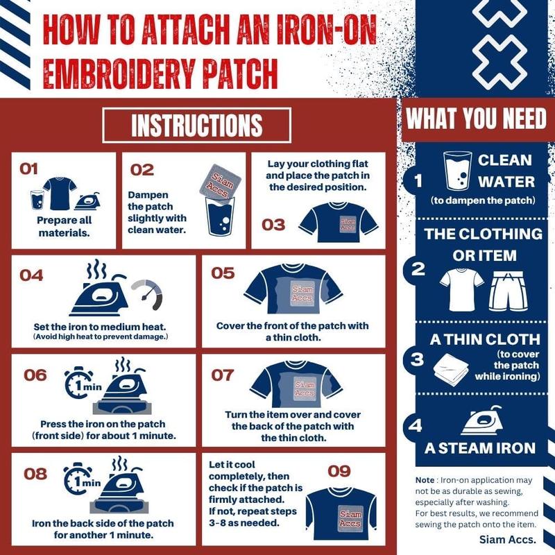 A Lil Bougie Embroidered Iron on Patches for Biker Vest Classical Design with Red Heart Accents Easy to Use & Versatile Stylish Accessory