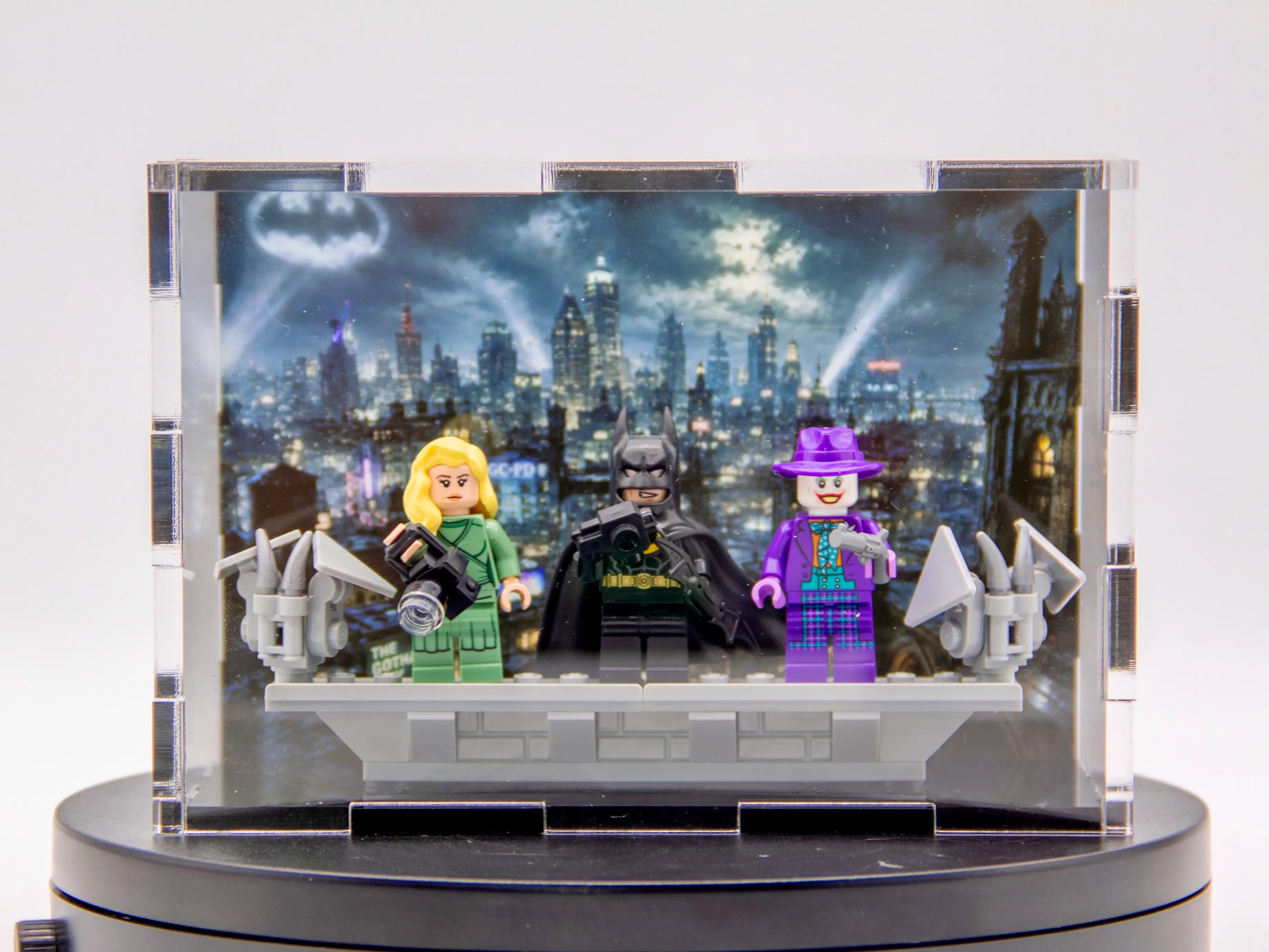 Acrylic Display Case for LEGO 1989 Batmobile Figures | Dustproof Display Box